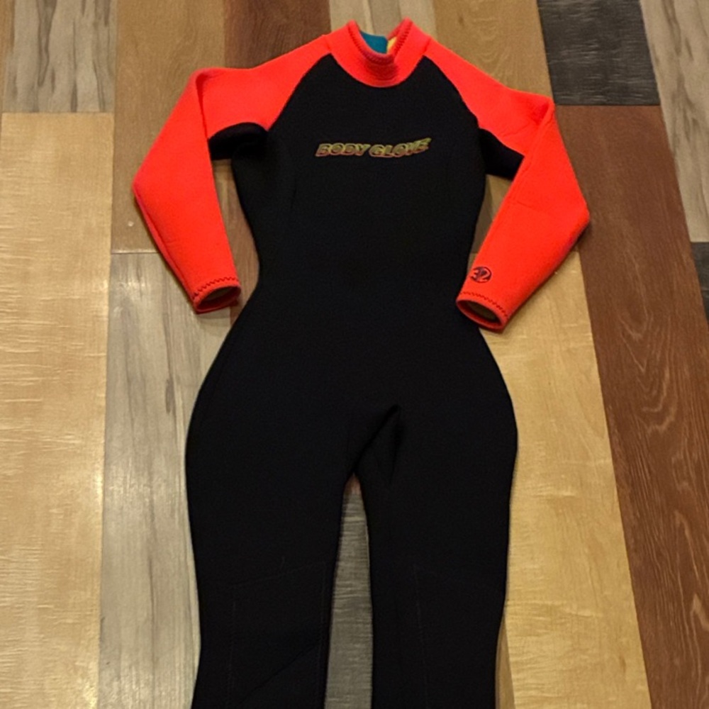 Body Glove Black Wetsuit with Neon Orange Sleeves